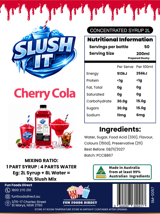 Cherry Cola Slushy 2L Bottle