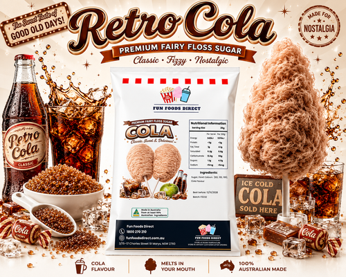 Retro Cola Brown Premium Fairy Floss Sugar