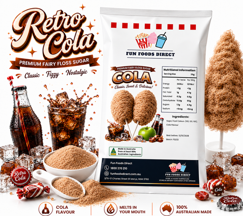 Retro Cola Brown Premium Fairy Floss Sugar