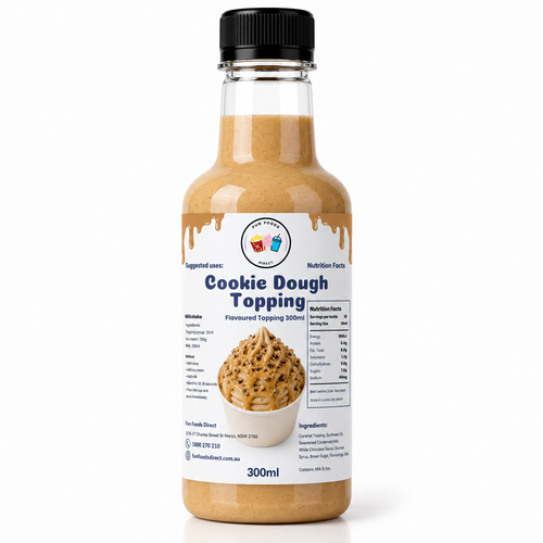 Cookie Dough Premium Milkshake Syrup & Dessert Topping for Thickshakes, Sundaes & Drinks