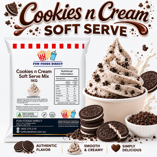 Cookies N Cream Soft Serve Mix 1kg