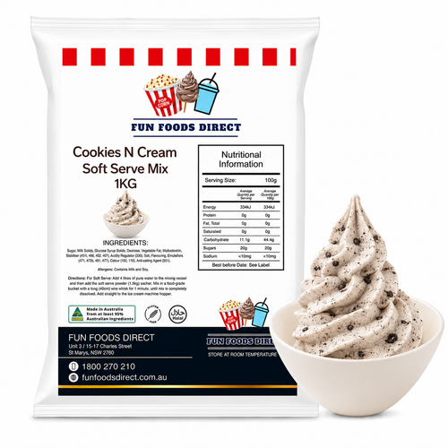 Cookies N Cream Soft Serve Mix 1kg