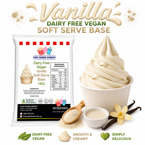 Dairy Free Vegan Vanilla Soft Serve Base 1KG