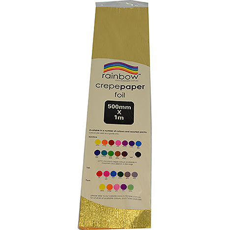 Foil Crepe Paper 500mm x 1m 1 Sheet