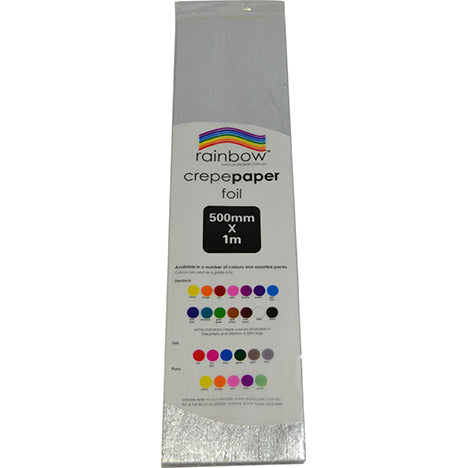 Foil Crepe Paper 500mm x 1m 1 Sheet