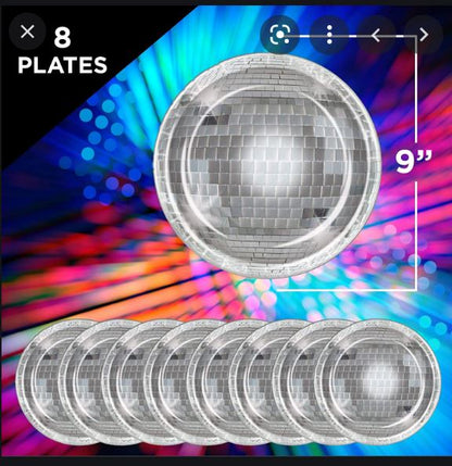 70's Disco Ball Dinner Plates