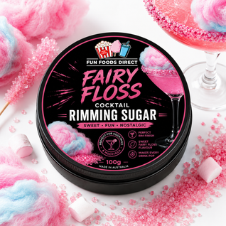 Fairy Floss Cocktail Rimming Sugar 100g | Sweet Cotton Candy Cocktail Garnish