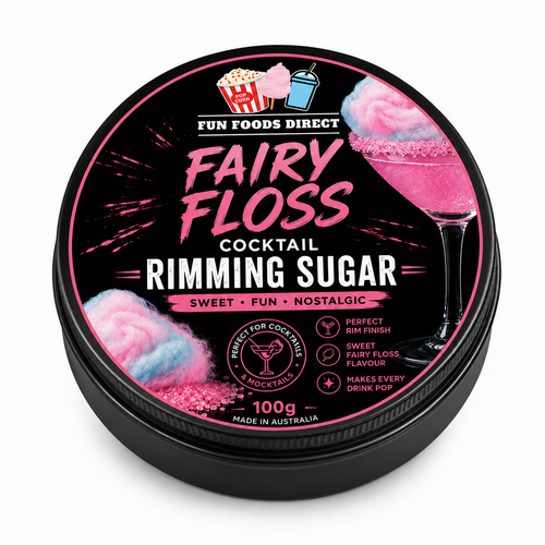 Fairy Floss Cocktail Rimming Sugar 100g | Sweet Cotton Candy Cocktail Garnish
