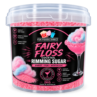 Fairy Floss Cocktail Rimming Sugar 100g | Sweet Cotton Candy Cocktail Garnish
