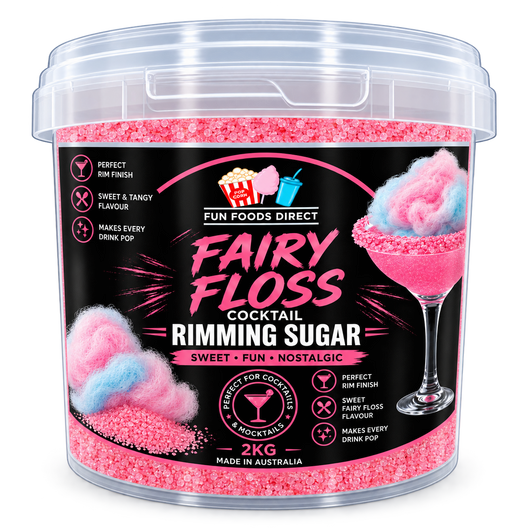 Fairy Floss Cocktail Rimming Sugar 100g | Sweet Cotton Candy Cocktail Garnish