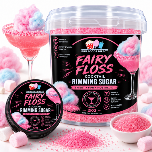 Fairy Floss Cocktail Rimming Sugar 100g | Sweet Cotton Candy Cocktail Garnish