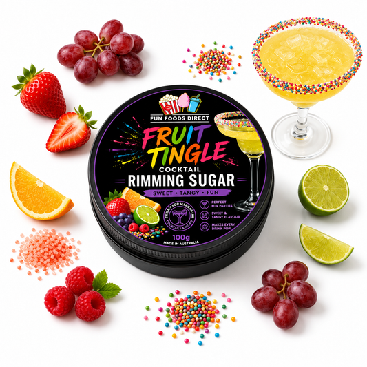Fruit Tingle Cocktail Rimming Sugar| Sweet, Fizzy & Fruity Cocktail Garnish