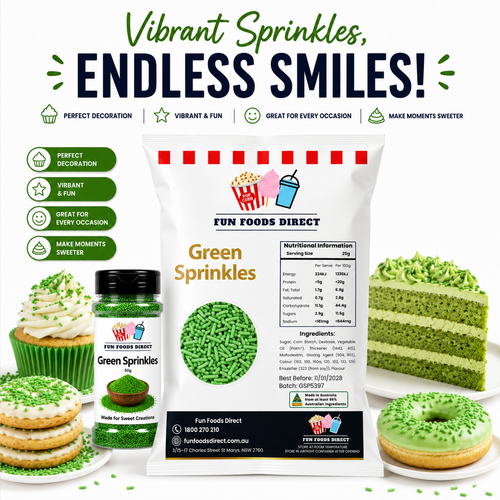 Green Topping Jimmies Sprinkles