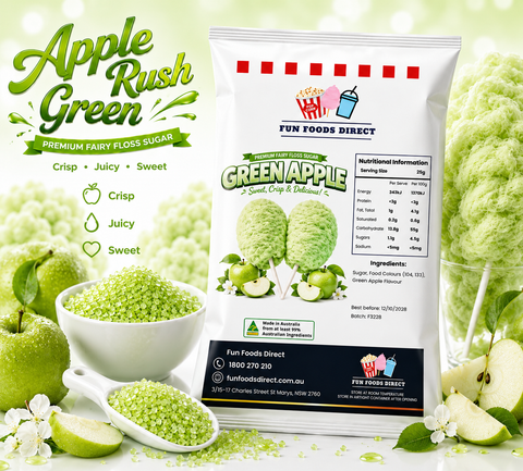Apple Rush Green Premium Fairy Floss Sugar