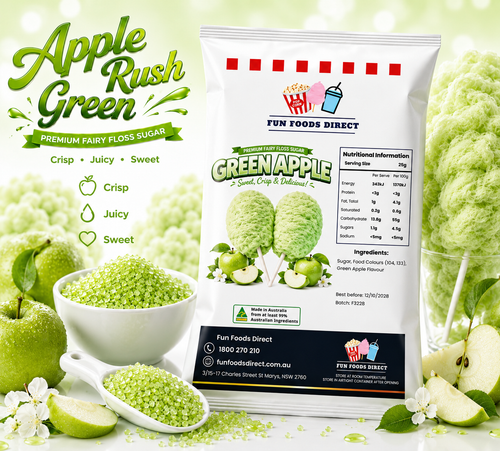 Apple Rush Green Premium Fairy Floss Sugar