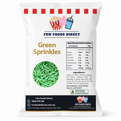 Green Topping Jimmies Sprinkles