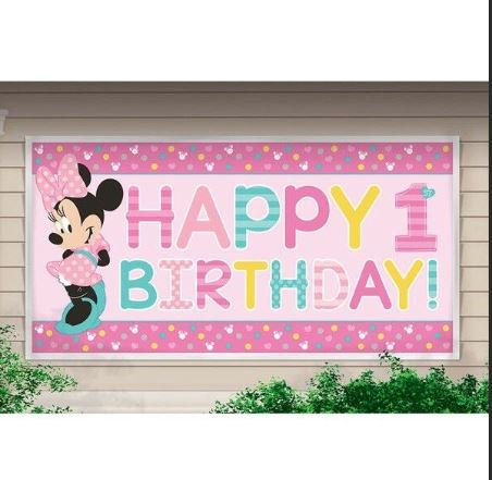 Minnie Happy 1st Banner Fun To Be One