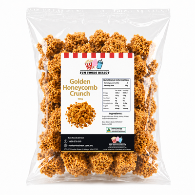 Honeycomb Chunks 100g| Crunchy Caramel Candy Pieces for Desserts, Sundaes & Baking
