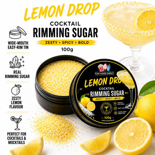 Lemon Drop Cocktail Rimming Sugar 100g | Bright, Zesty & Perfect for Cocktails