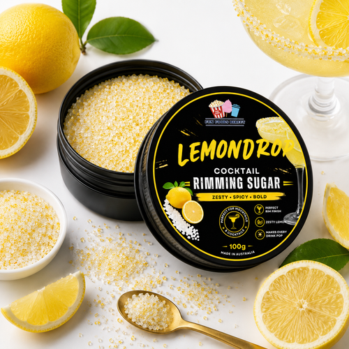 Lemon Drop Cocktail Rimming Sugar 100g | Bright, Zesty & Perfect for Cocktails