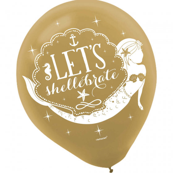 MERMAID WISHES 30CM LATEX BALLOONS