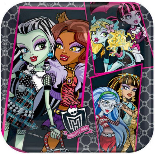 Monster High Birthday Square Plates