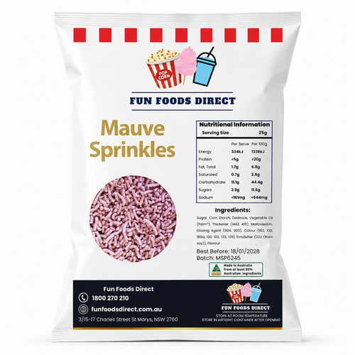 Mauve Topping Jimmies Sprinkles