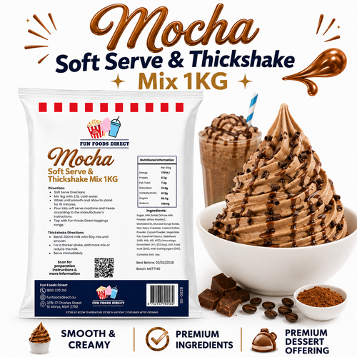 Mocha Soft Serve & Thickshake Mix – 1kg