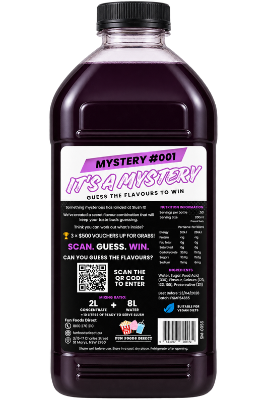 Slush It Mystery Flavour Slushy Syrup 2L – Guess & Win $500!