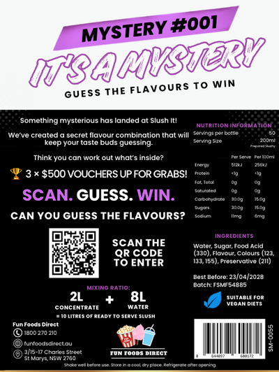 Slush It Mystery Flavour Slushy Syrup 2L – Guess & Win $500!