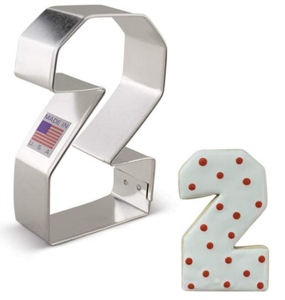 Number 2 Large Premium Tin Cookie Cutter