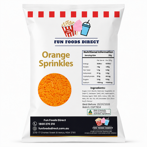 Orange Topping Jimmies Sprinkles