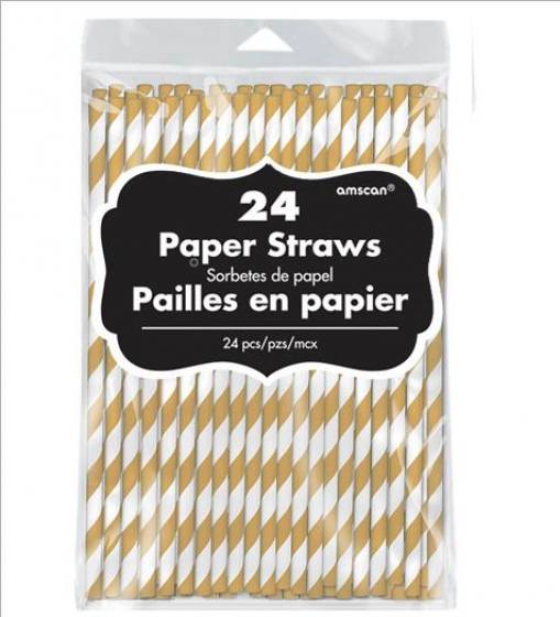 PAPER STRAWS GOLD