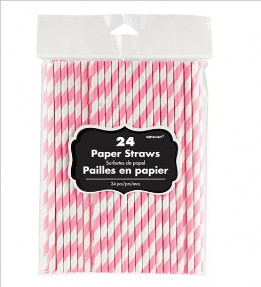 PAPER STRAWS NEW PINK