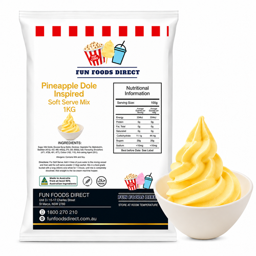 Pineapple Dole Inspired Soft Serve Mix 1kg