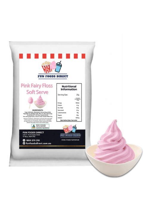 Pink Fairy Floss Soft Serve Mix – Premium Cotton Candy Flavour