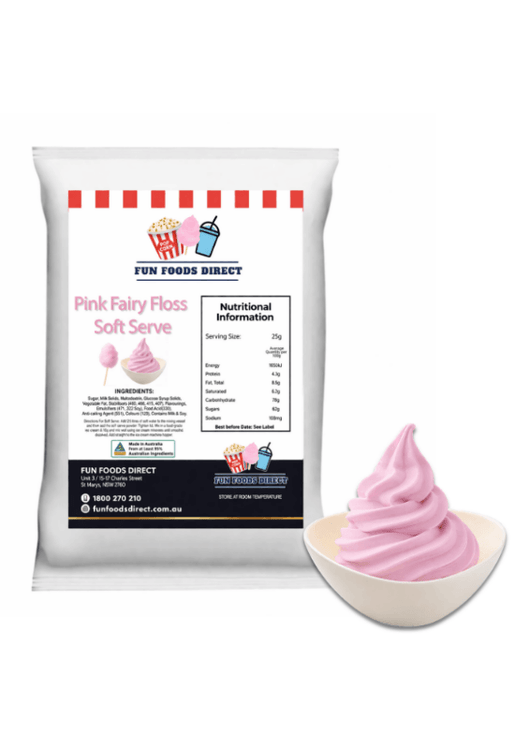 Pink Fairy Floss Soft Serve Mix – Premium Cotton Candy Flavour
