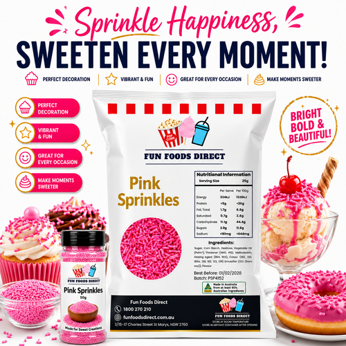 Pink Topping Jimmies Sprinkles