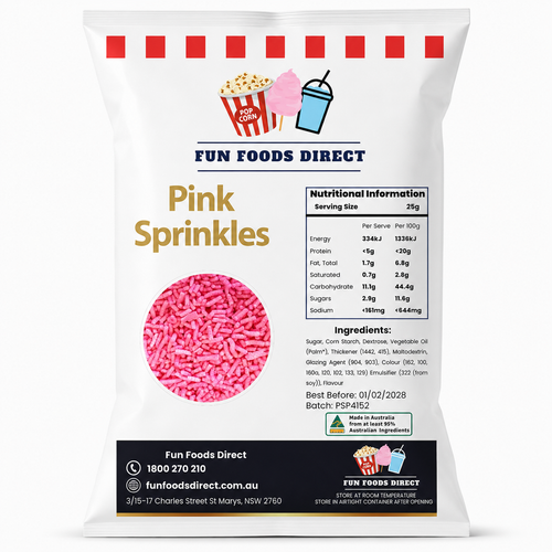 Pink Topping Jimmies Sprinkles