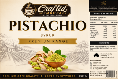Pistachio Syrup Premium Range 800mL | Rich Crafted Barista syrup