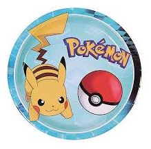 POKEMON Classic LARGE PAPER PLATES (8)