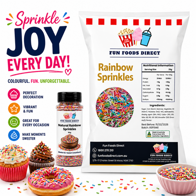 Natural Rainbow Topping Jimmies Sprinkles