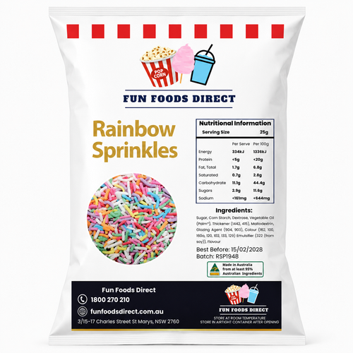 Natural Rainbow Topping Jimmies Sprinkles