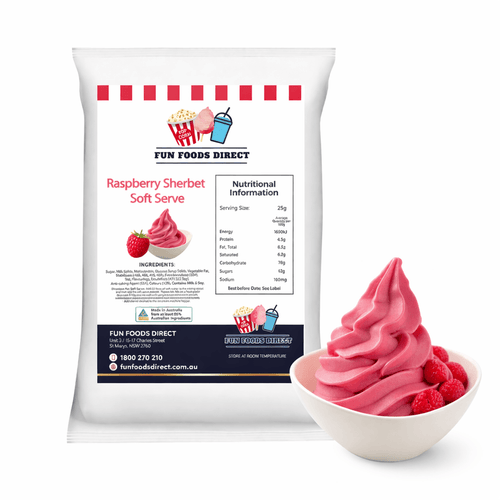 Raspberry Soft Serve Sherbet  Mix – Tangy Berry Soft Serve