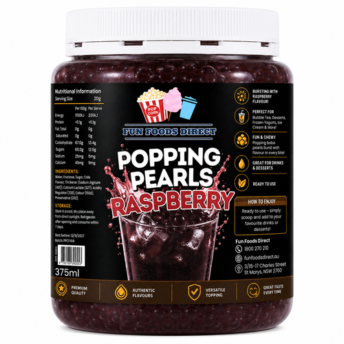 Popping Pearls Raspberry  – 375ML