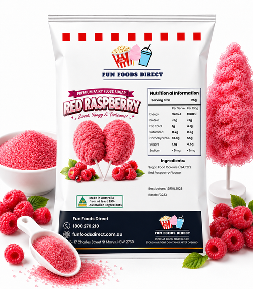 Red Raspberry Premium Fairy Floss Sugar