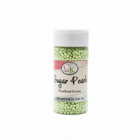 Green Pearlized Sugar Pearls