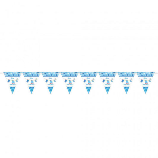 SHOWER WITH LOVE BOY PENNANT BANNER