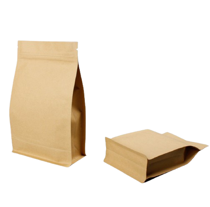 Kraft Bag Flat Bottom Without Window Clear Inside