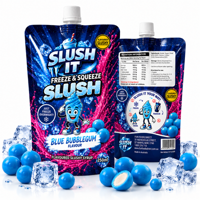 Slush It Freeze & Squeeze Slush – Blue Bubblegum 250ml